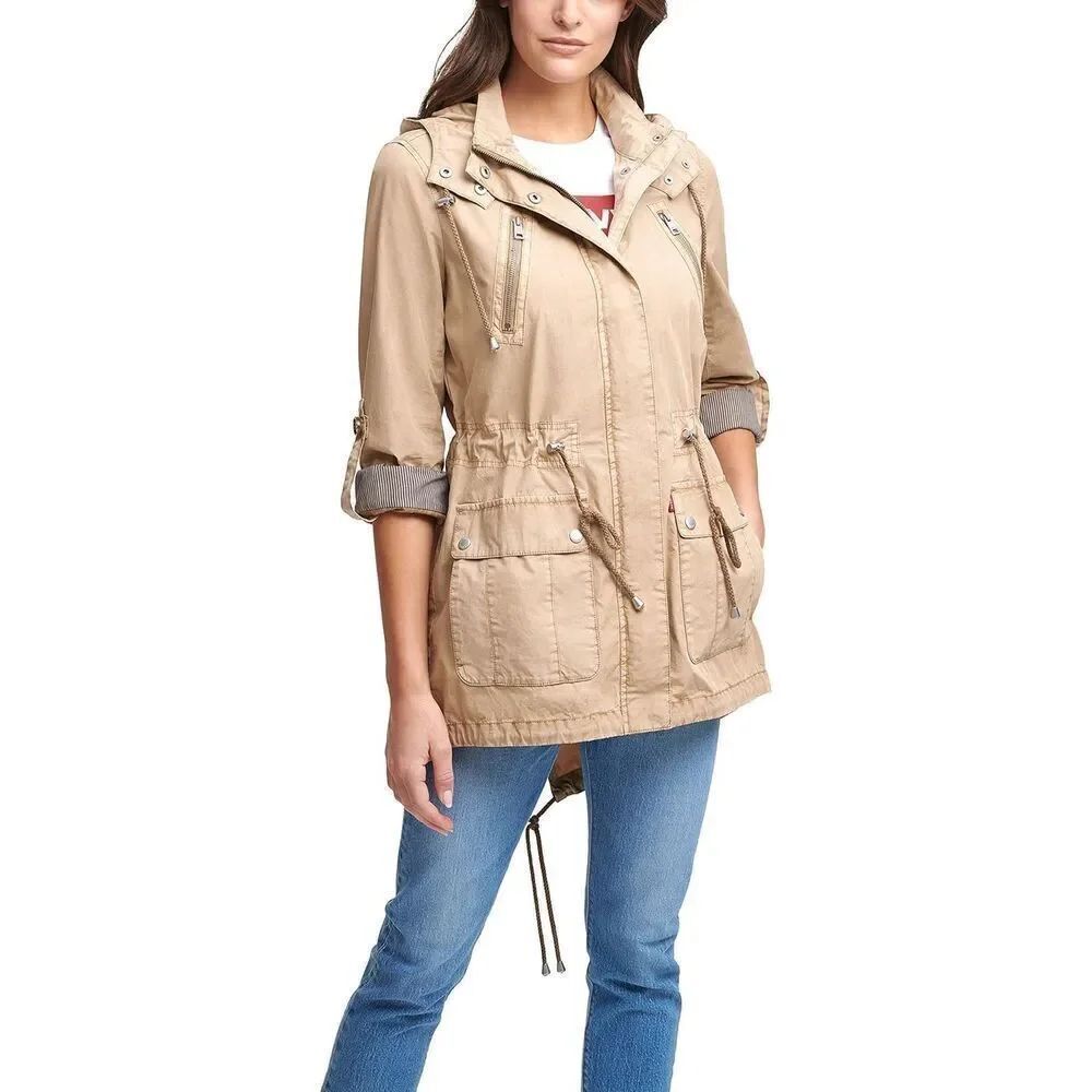 ✨Levi's Women's Lightweight Cotton Hooded Anorak  Sz XL Jacket✨